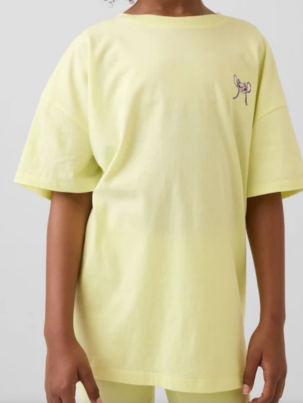 Gap Yellow Disney Lilo & Stitch Oversized Longline Short Sleeve T-Shirt NWOT